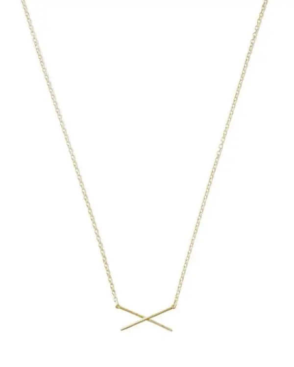 X Bar Necklace - Gold / One Size