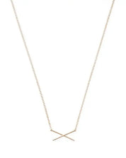 X Bar Necklace - Rose Gold / One Size