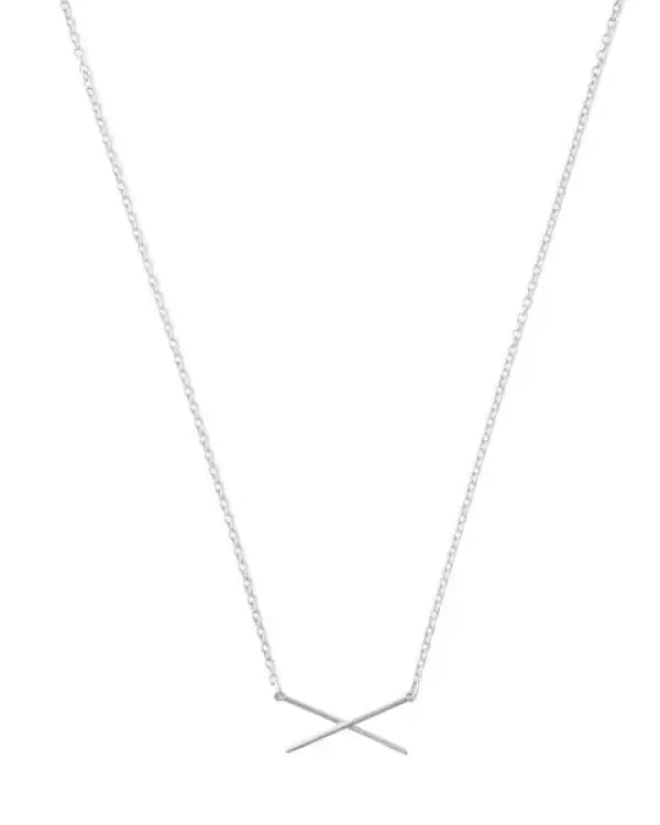 X Bar Necklace - Silver / One Size